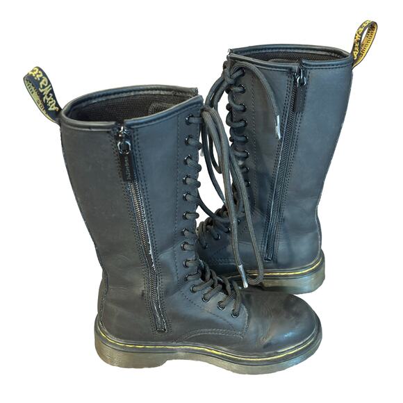 Dr. Martens 1914 Juniors Tall Leather Boots Unisex Size 13 - Picture 5 of 8